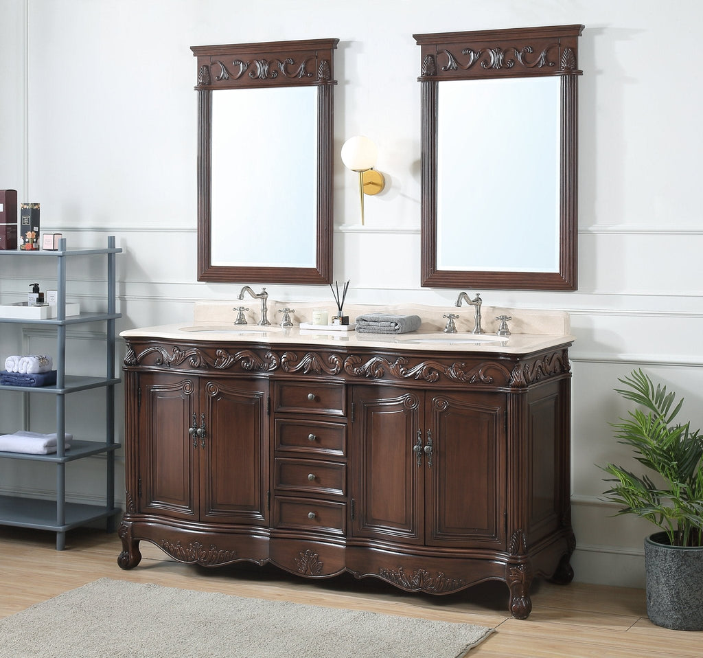 32 Mirror Reflection Gold Finish Bathroom Sink Vanity - Austell  BC-504GC-RA – Chans Furniture