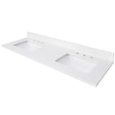 30 inch White Solid Surface Bathroom Vanity Counter Top With Sink - Chans Furniture
