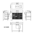 48 Inch Natural Oak Fluted Style Marbella Bathroom Vanity With White Quartz Top