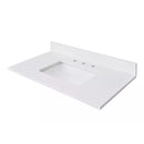 60 inch White Solid Surface Bathroom Vanity Counter Top With Double Sink - Chans Furniture