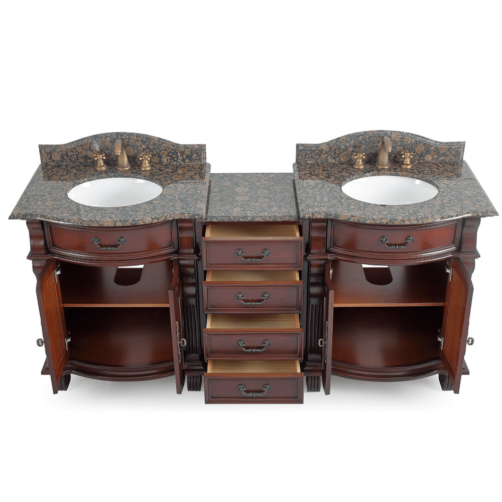78 Inch Traditional Style Hopkinton Double Sink Bathroom