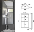 Corner Medicine Cabinet with Mirrored Door and Triple-Shelf Storage - Chans Furniture