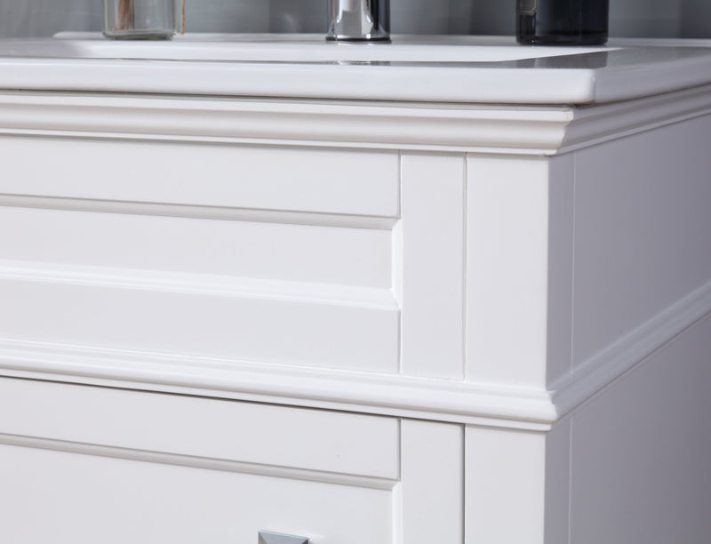 24" Tennant Brand Felix Modern White Sink Bathroom Vanity - ZK-1810-Z24AW - Chans Furniture