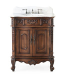 30 Inch Antique Style Old Timer Classic Cherry Wood Ellenton Bathroom Sink Vanity