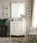 34 Inch Distressed Antique White Daleville Cottage Style Bathroom Sink Vanity