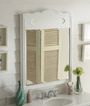 34" Knoxville White Bathroom Vanity Mirror