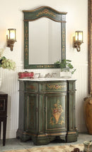 35" Hand painted Crossfield Bathroom Sink Vanity