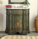 35" Hand painted Crossfield Bathroom Sink Vanity