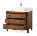 36" Benton Collection Vessel Sink Traditional Style Bathroom Vanity Akira