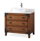 36" Benton Collection Vessel Sink Traditional Style Bathroom Vanity Akira