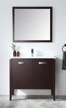 36" Tennant Brand Adagio Wenge Finish Bathroom Sink Vanity
