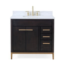 36" Tennant Brand Modern Style Beatrice Bathroom Sink Vanity - TB-9838DK-V36 Wenge finish - Chans Furniture