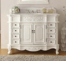 42" Benton Collection Classic style antique white Morton Bathroom Sink Vanity CF-2815W-AW-42 - Chans Furniture