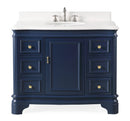 42" Benton Collection Sesto Navy Blue Bathroom Vanity - 1044NB-QT - Chans Furniture