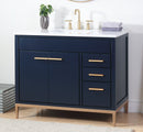 42" Tennant Brand Beatrice Navy Blue Modern Bathroom Sink Vanity TB-9444NB-V42 - Chans Furniture