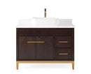 42" Tennant Brand Modern Style Beatrice Vessel Sink Bathroom Vanity - TB-9942DK-42QT - Chans Furniture