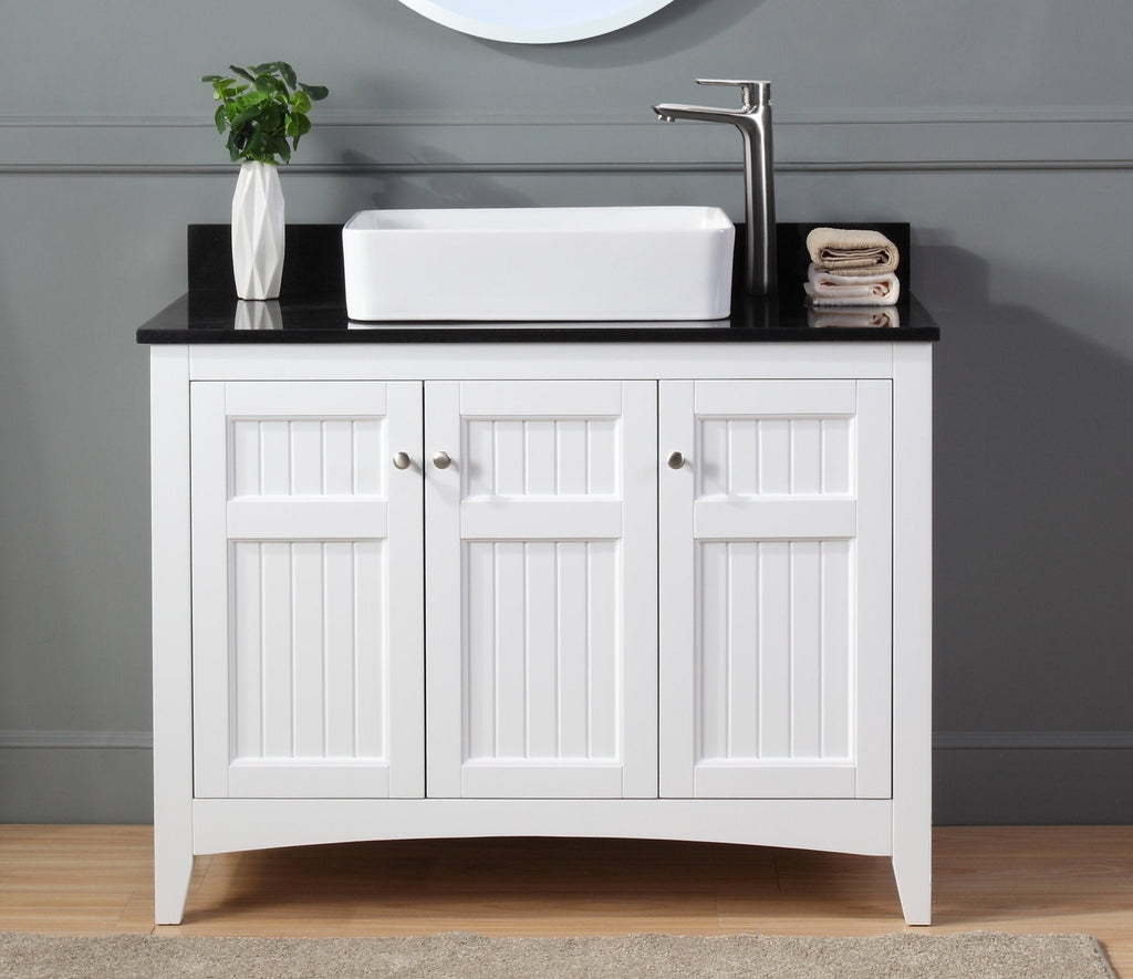 24 Triadsville Corner Shape White Bathroom Sink Vanity With