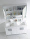 47" Tennant Brand Kuro Minimalistic White Double Bathroom Vanity - CL-101WH-47QD - Chans Furniture