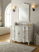 48" Antique white Morton Bathroom Sink Vanity - HF - 2815W - AW - 48