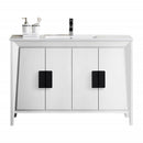 48" Larvotto White Color Modern Bathroom Sink Vanity CL-22WHT47-ZI - Chans Furniture