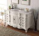 56" Antique white Morton Bathroom Sink Vanity