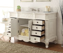 56" Antique white Morton Bathroom Sink Vanity