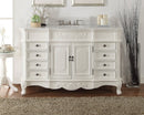 56" Antique white Morton Bathroom Sink Vanity - HF-2815W-AW-56 - Chans Furniture