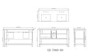 60-Inches Kendia Double Farmhouse Sink Bathroom Vanity - FW-7060-NB60 - Chans Furniture