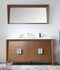 60" Larvotto Light Wheat Contemporary Double Sink Bathroom Vanity - CL-22WV60-QT - Chans Furniture