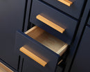 60" Tennant Brand Modern Style Navy Blue Beatrice Double Sink Bathroom Vanity