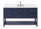 60" Tennant Brand Navy Blue Color Felton Bathroom Sink Vanity # 7440-NB60S - Chans Furniture