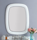 Sesto 40 - inch Contemporary White Frame Wall Mirror