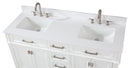 60'' Tennant Brand Durand Modern White Double Sink Bathroom Vanity