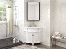 24 Inch Cottage Freestanding White Triadsville Corner Bathroom Vanity, Single Sink, Fully Assembled