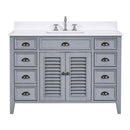 46 Inch Farmhouse Freestanding Gray Oak Zapate Bathroom Vanity, Single Sink, Fully Assembled