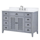 46 Inch Farmhouse Freestanding Gray Oak Zapate Bathroom Vanity, Single Sink, Fully Assembled