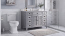 46 Inch Farmhouse Freestanding Gray Oak Zapate Bathroom Vanity, Single Sink, Fully Assembled