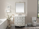 34 Inch Cottage Freestanding Distressed Gray Daleville Bathroom Vanity, Single Sink, Fully Assembled