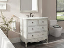 34 Inch Cottage Freestanding Distressed Gray Daleville Bathroom Vanity, Single Sink, Fully Assembled
