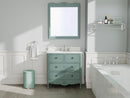 34 Inch Cottage Freestanding Distressed Vintage Blue Daleville Bathroom Vanity, Single Sink, Fully Assembled