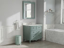 34 Inch Cottage Freestanding Distressed Vintage Blue Daleville Bathroom Vanity, Single Sink, Fully Assembled