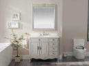 38 Inch Cottage Freestanding Distressed Gray Daleville Bathroom Vanity, Single Sink, Fully Assembled