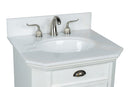 24" Abbeville Sink Vanity, White - Benton Collection Model - Chans Furniture
