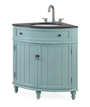 24" Benton Collection Light Blue Triadsville Corner bathroom sink Vanity