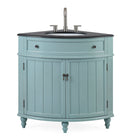 24" Benton Collection Light Blue Triadsville Corner bathroom sink Vanity