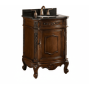 24 Inch Brown Classic Style Powder Room Debellis Small Bathroom Vanity