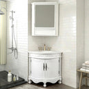 24 Inch Classic Style White Bayview Corner Bathroom Sink Vanity