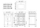 24 Inch Felix White Modern Small Bathroom Vanity with Sink Top and Three Functional Drawers - Chans Furniture