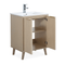 24 Inch Light Wood Finish Monra Single Bathroom Vanity with Intergrated Sink Top - Chans Furniture