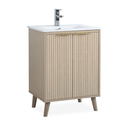 24 Inch Light Wood Finish Monra Single Bathroom Vanity with Intergrated Sink Top - Chans Furniture